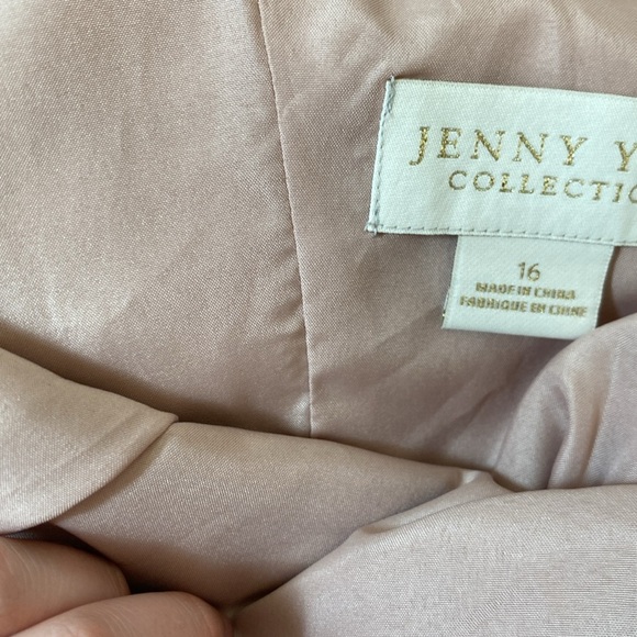 Jenny Yoo / NWT Madelyn Whipped Apricot Crepe De Chine Size bridesmaid dress 16 - Picture 3 of 4